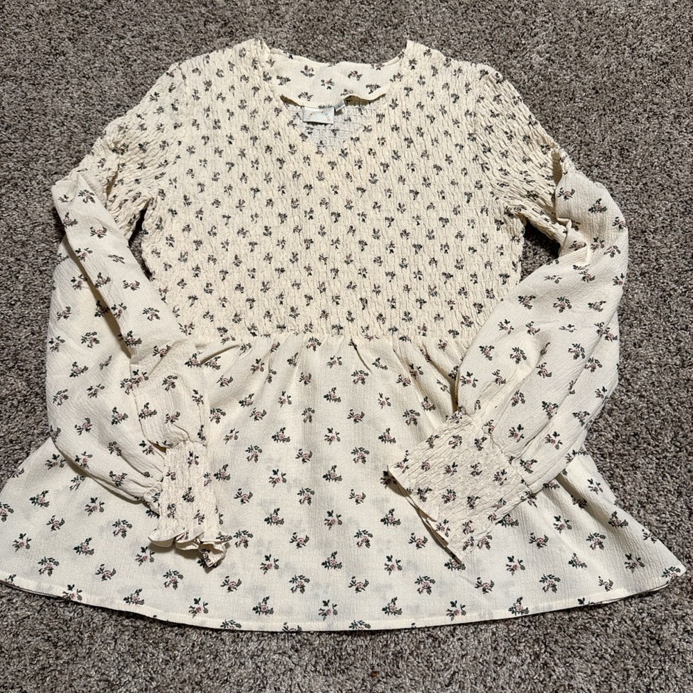 Floral Cream Women’s Top
